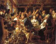 Jacob Jordaens Feast of the bean King oil painting reproduction